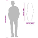 vidaXL fekete falitükör 90x40 cm