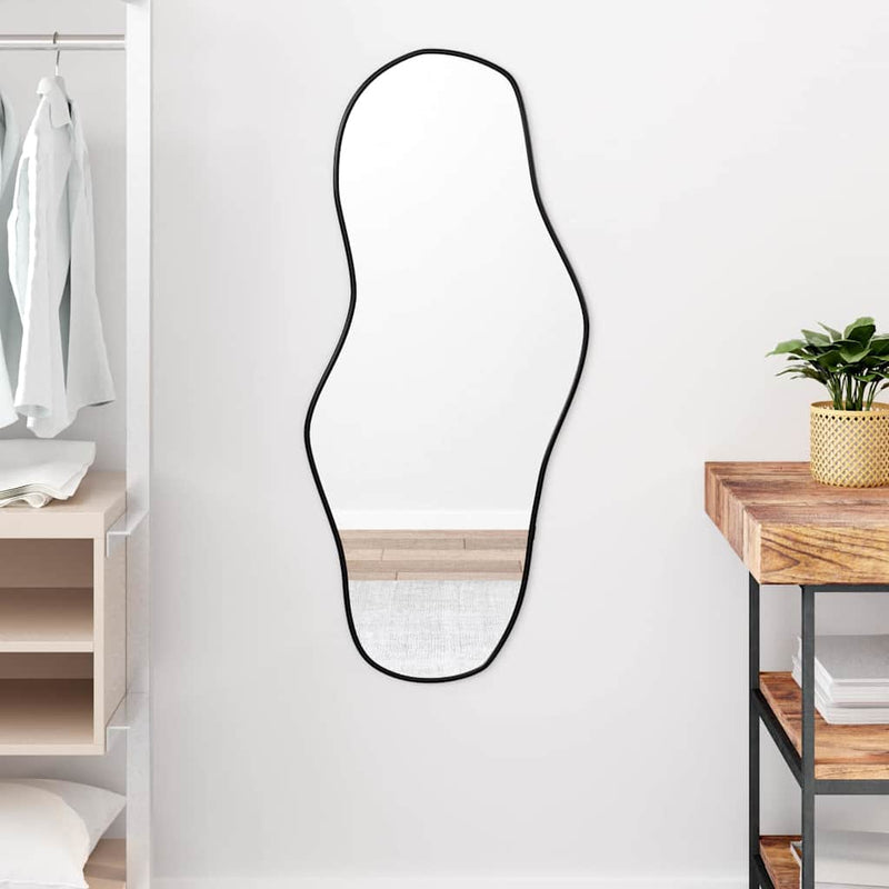 vidaXL fekete falitükör 100x45 cm