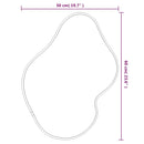 vidaXL fekete falitükör 60 x 50 cm