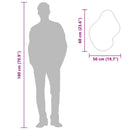 vidaXL fekete falitükör 60 x 50 cm