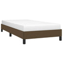 vidaXL sötétbarna szövet ágykeret matrac nélkül 90x200 cm