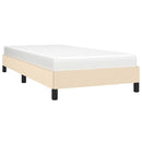 vidaXL krémszínű szövet ágykeret matrac nélkül 90x200 cm