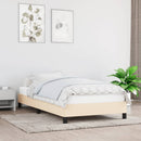 vidaXL krémszínű szövet ágykeret matrac nélkül 90x200 cm