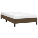 vidaXL sötétbarna szövet ágykeret matrac nélkül 100x200 cm