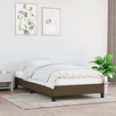 vidaXL sötétbarna szövet ágykeret matrac nélkül 100x200 cm