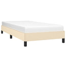 vidaXL krémszínű szövet ágykeret matrac nélkül 100x200 cm