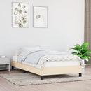 vidaXL krémszínű szövet ágykeret matrac nélkül 100x200 cm