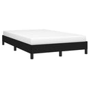 vidaXL fekete szövet ágykeret matrac nélkül 120x200 cm