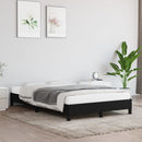 vidaXL fekete szövet ágykeret matrac nélkül 120x200 cm