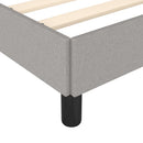 vidaXL világosszürke szövet ágykeret matrac nélkül 200 x 200 cm