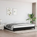 vidaXL fekete szövet ágykeret matrac nélkül 200 x 200 cm