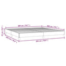 vidaXL sötétbarna szövet ágykeret matrac nélkül 200 x 200 cm