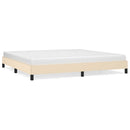 vidaXL krémszínű szövet ágykeret matrac nélkül 200 x 200 cm