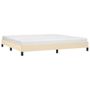 vidaXL krémszínű szövet ágykeret matrac nélkül 200 x 200 cm