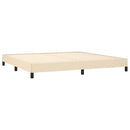 vidaXL krémszínű szövet ágykeret matrac nélkül 200 x 200 cm