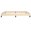 vidaXL krémszínű szövet ágykeret matrac nélkül 200 x 200 cm