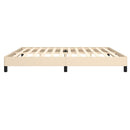 vidaXL krémszínű szövet ágykeret matrac nélkül 200 x 200 cm