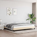 vidaXL krémszínű szövet ágykeret matrac nélkül 200 x 200 cm