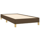 vidaXL sötétbarna szövet ágykeret matrac nélkül 90x200 cm