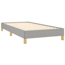 vidaXL világosszürke szövet ágykeret matrac nélkül 100x200 cm