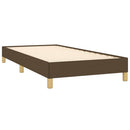 vidaXL sötétbarna szövet ágykeret matrac nélkül 100x200 cm