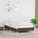 vidaXL sötétbarna szövet ágykeret matrac nélkül 100x200 cm