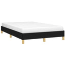 vidaXL fekete szövet ágykeret matrac nélkül 120x200 cm