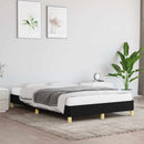 vidaXL fekete szövet ágykeret matrac nélkül 120x200 cm