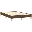 vidaXL sötétbarna szövet ágykeret matrac nélkül 120x200 cm