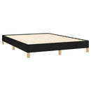 vidaXL fekete szövet ágykeret matrac nélkül 140 x 190 cm