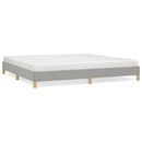 vidaXL világosszürke szövet ágykeret matrac nélkül 200 x 200 cm