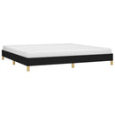 vidaXL fekete szövet ágykeret matrac nélkül 200 x 200 cm