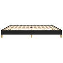 vidaXL fekete szövet ágykeret matrac nélkül 200 x 200 cm