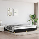 vidaXL fekete szövet ágykeret matrac nélkül 200 x 200 cm