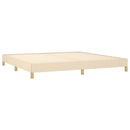 vidaXL krémszínű szövet ágykeret matrac nélkül 200 x 200 cm