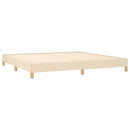 vidaXL krémszínű szövet ágykeret matrac nélkül 200 x 200 cm