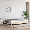 vidaXL krémszínű szövet ágykeret matrac nélkül 200 x 200 cm