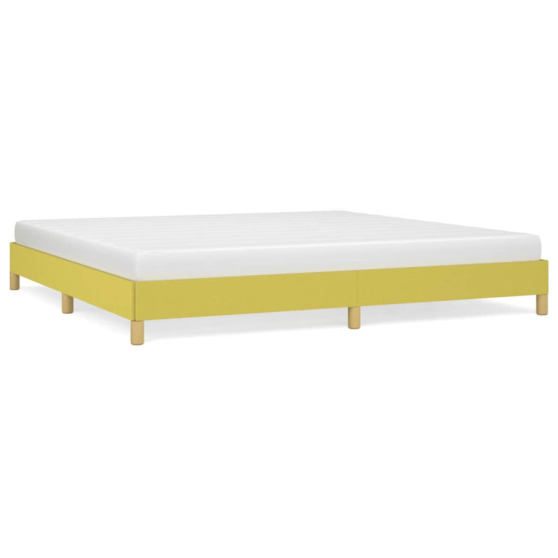 vidaXL zöld szövet ágykeret matrac nélkül 200 x 200 cm