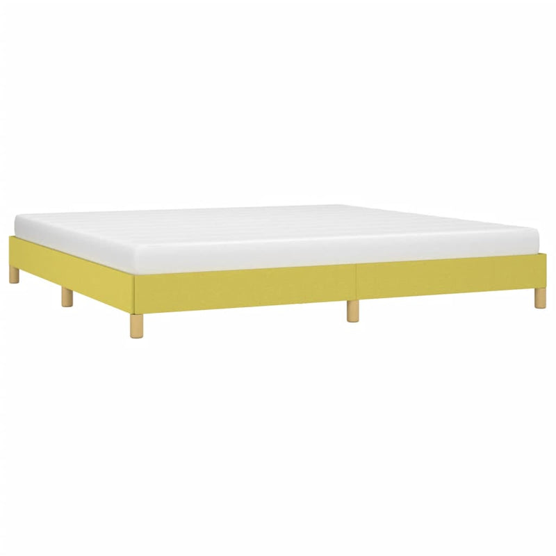 vidaXL zöld szövet ágykeret matrac nélkül 200 x 200 cm