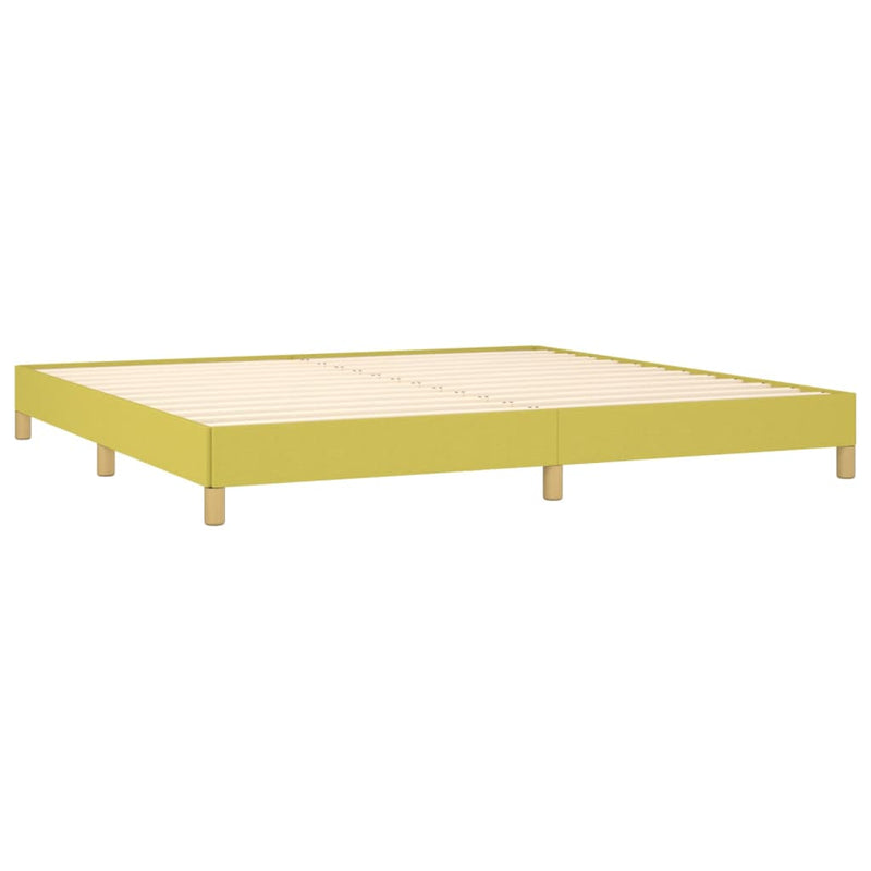 vidaXL zöld szövet ágykeret matrac nélkül 200 x 200 cm