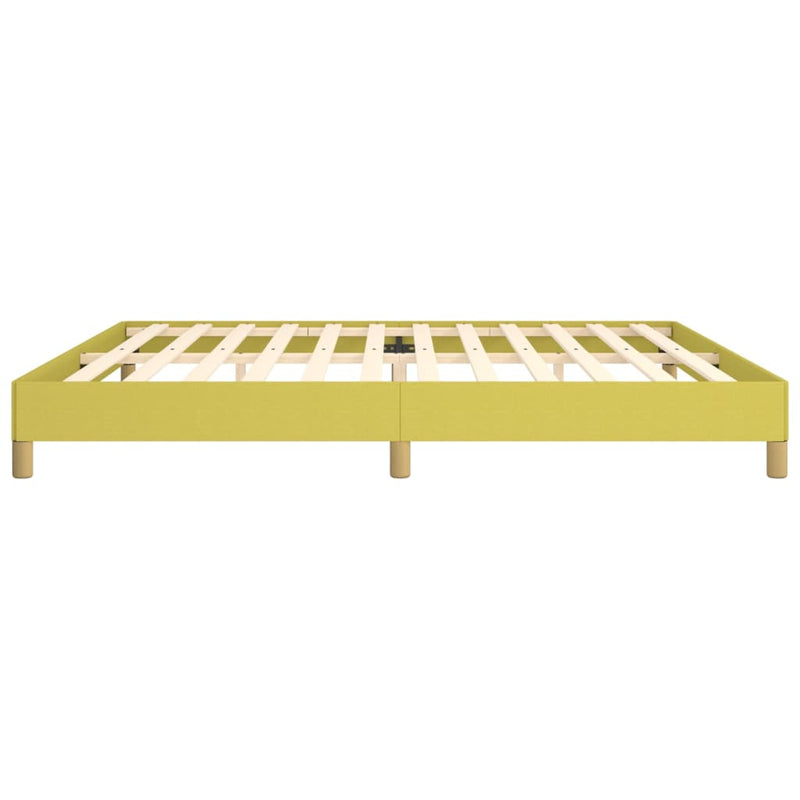 vidaXL zöld szövet ágykeret matrac nélkül 200 x 200 cm