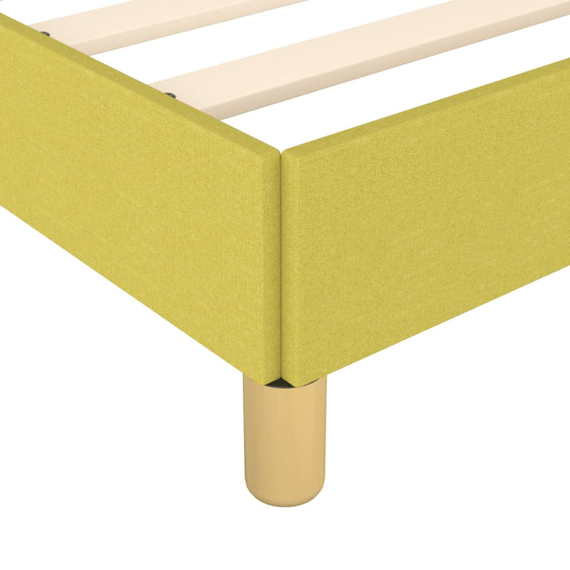 vidaXL zöld szövet ágykeret matrac nélkül 200 x 200 cm