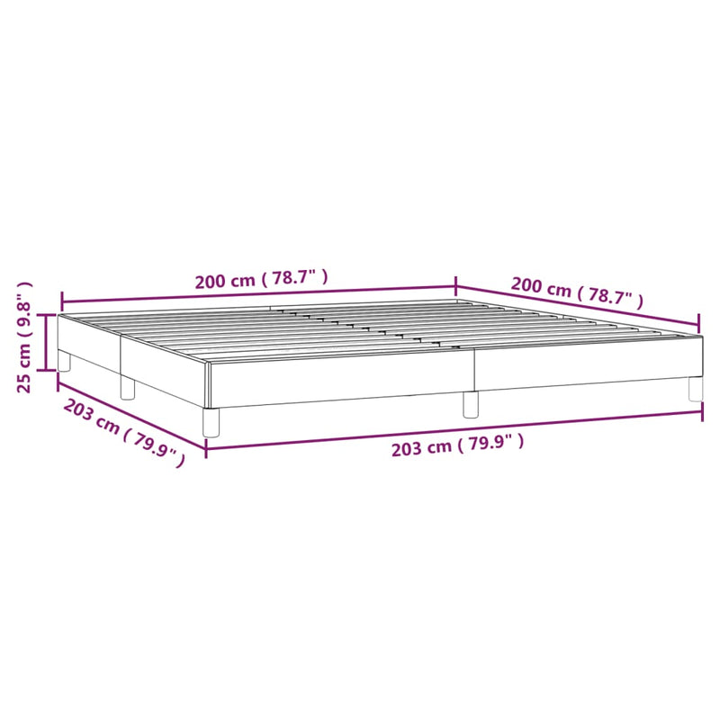 vidaXL zöld szövet ágykeret matrac nélkül 200 x 200 cm