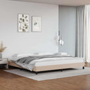 vidaXL cappuccino színű műbőr ágykeret 200x200 cm