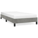 vidaXL világosszürke bársony ágykeret matrac nélkül 80x200 cm