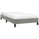 vidaXL világosszürke bársony ágykeret matrac nélkül 80x200 cm