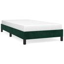 vidaXL sötétzöld bársony ágykeret matrac nélkül 80 x 200 cm