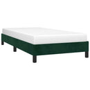 vidaXL sötétzöld bársony ágykeret matrac nélkül 80 x 200 cm