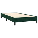 vidaXL sötétzöld bársony ágykeret matrac nélkül 80 x 200 cm