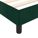 vidaXL sötétzöld bársony ágykeret matrac nélkül 80 x 200 cm